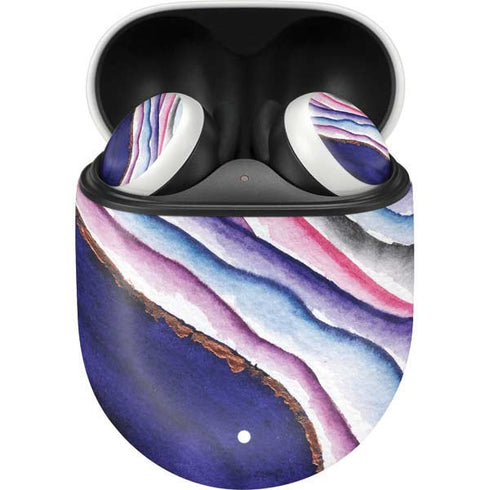 Violet Watercolor Geode Google Pixel Buds Skin